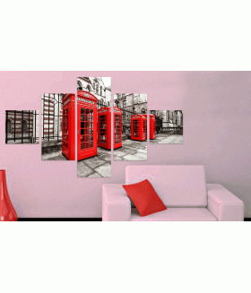 Multi-canvas Cabine telefonice Londra 5x